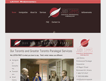 Tablet Screenshot of judisimmsparalegal.ca